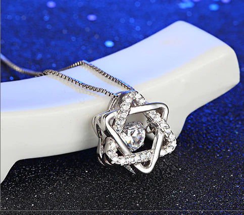 Elegant 925 Silver Star Pendant – Timeless Beauty in Hexagon Shape