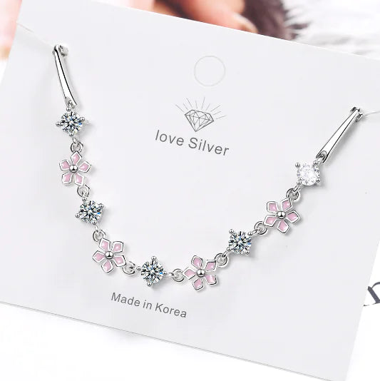 Cherry Blossom Dream – Delicate Bracelet with Floral Elegance