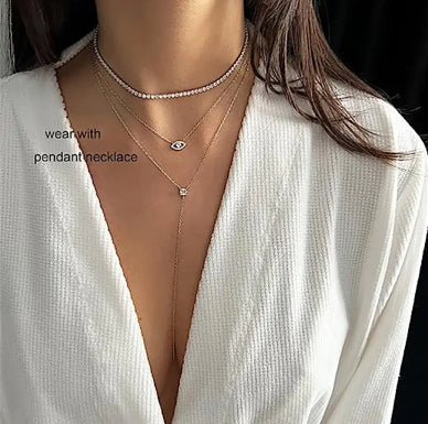 Stylish Minimalist Lock Necklace with Diamond Accent – For Women