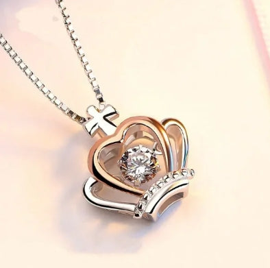 Minimalist Crystal Necklace – Korean Style