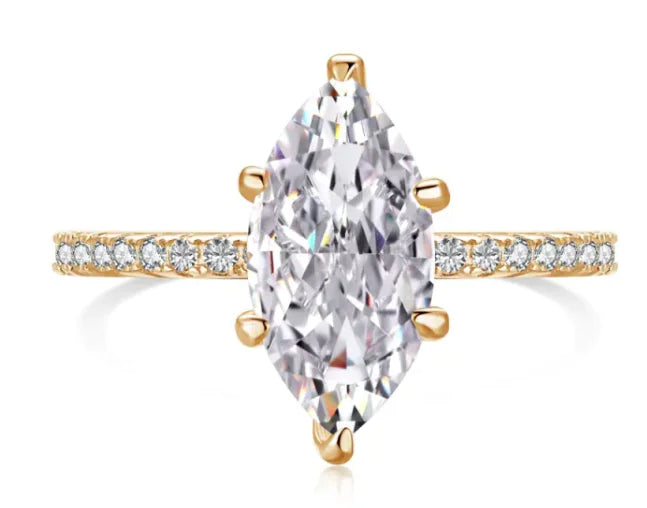 ✨ Luxurious 925 Silver Engagement Ring with Princess-Cut Zirconia ✨