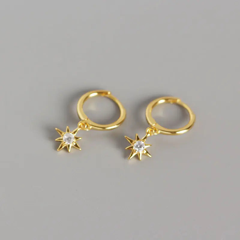 Minimalist S925 Silver Stud Earrings with Star Charm ⭐