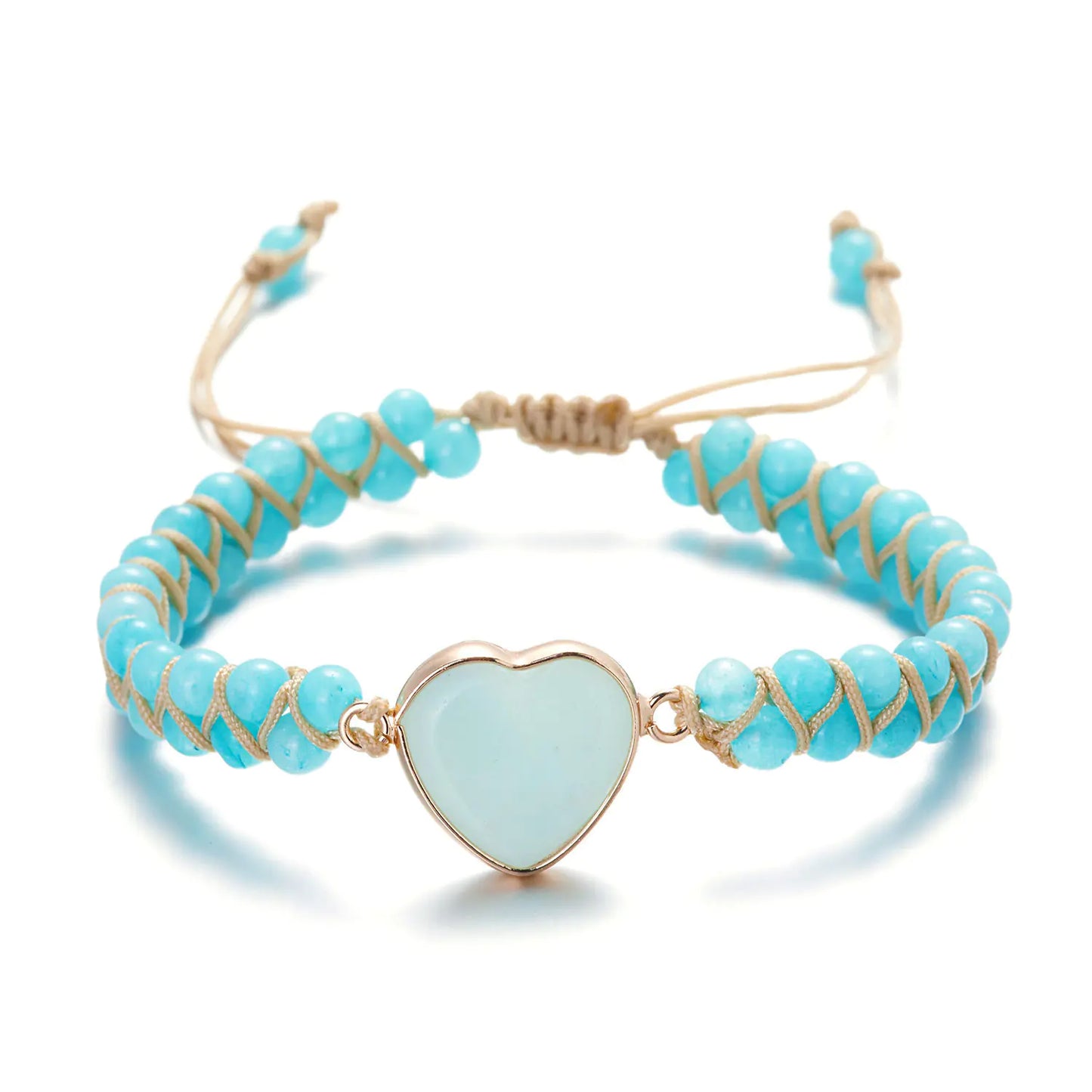 Color Splash – Colorful Gemstone Bracelet with Heart-Shaped Pearl