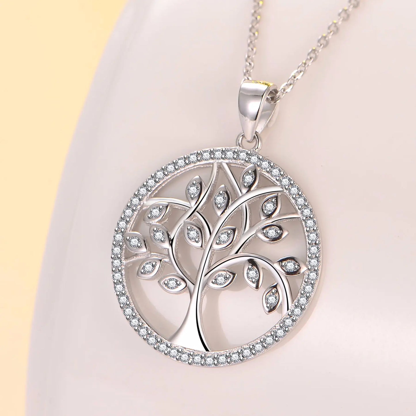 Elegant Tree of Life Necklace in 925 Sterling Silver – Symbol of Strength & Growth