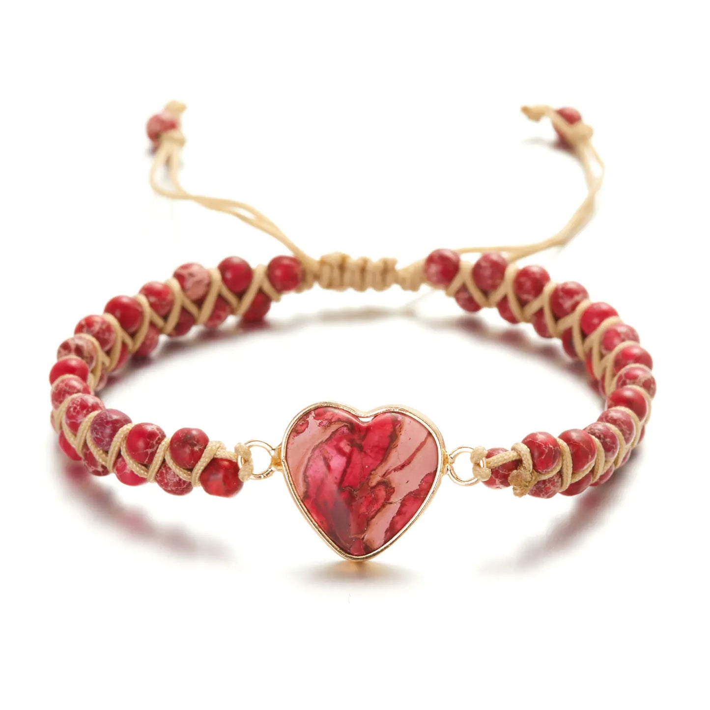 Color Splash – Colorful Gemstone Bracelet with Heart-Shaped Pearl