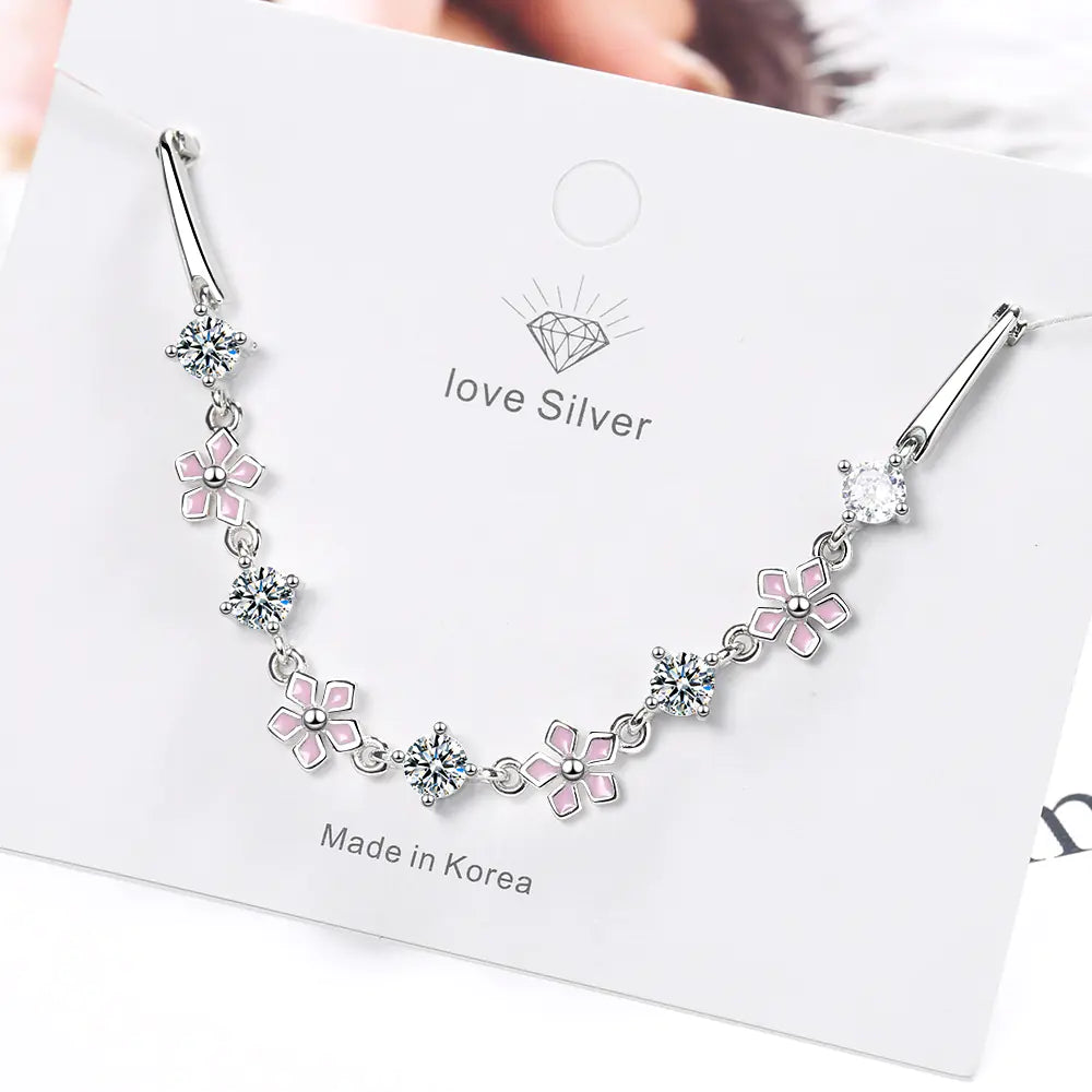 Cherry Blossom Dream – Delicate Bracelet with Floral Elegance