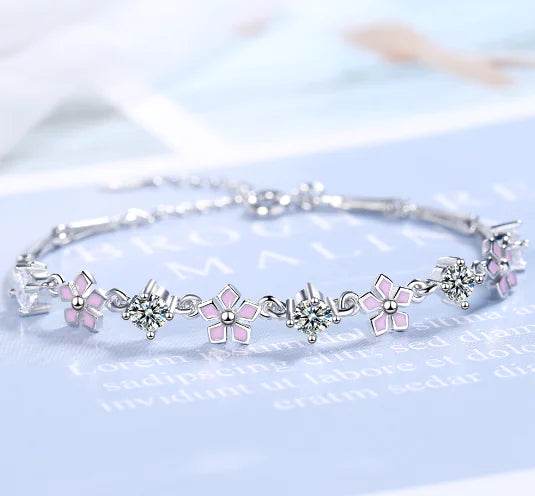 Cherry Blossom Dream – Delicate Bracelet with Floral Elegance
