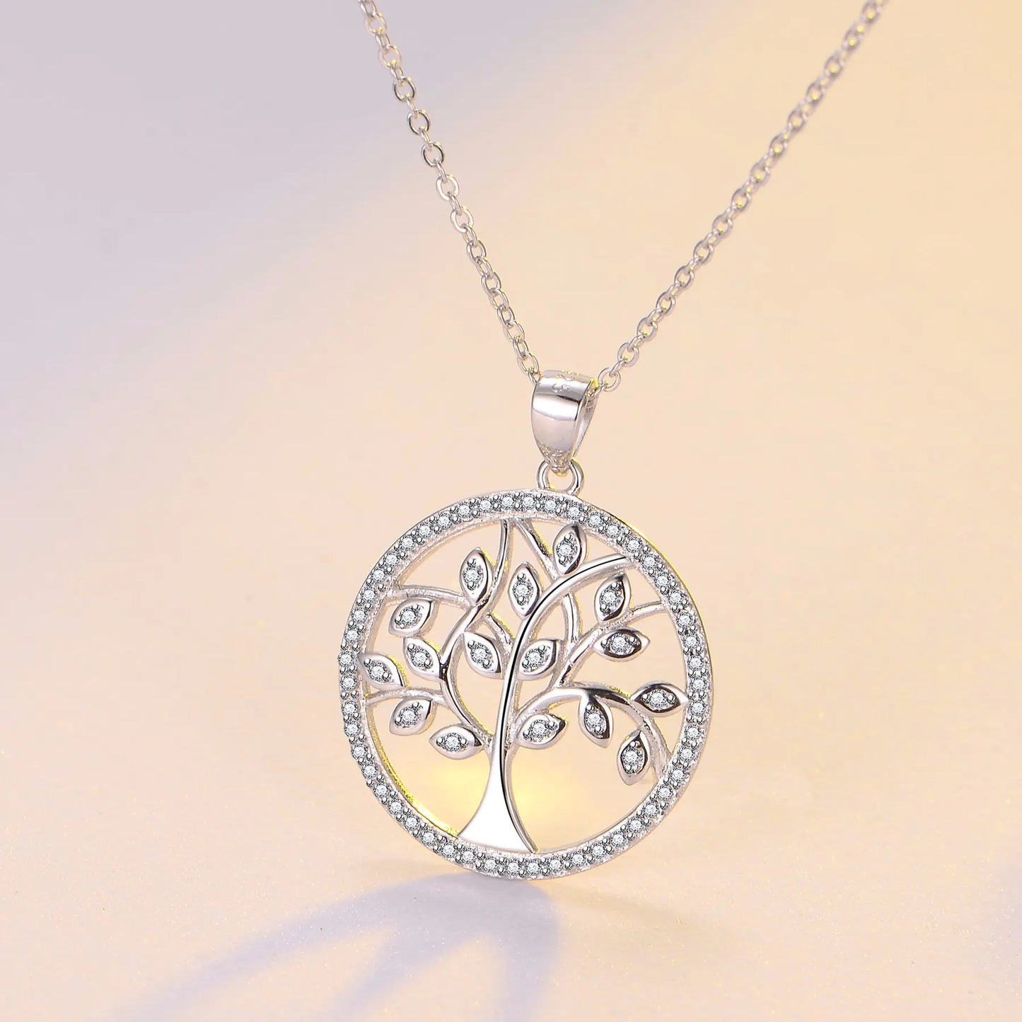Elegant Tree of Life Necklace in 925 Sterling Silver – Symbol of Strength & Growth