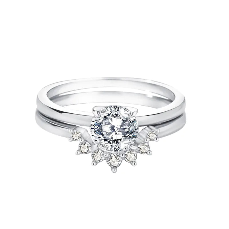 Elegant Moissanite Ring in 925 Sterling Silver – Adjustable & Diamond-Like Sparkle
