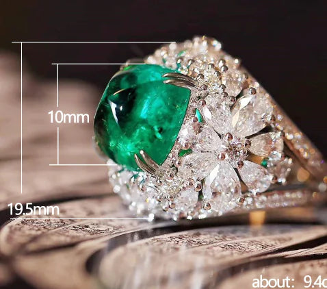Elegant Emerald Cocktail Ring – Where Glamour Meets Minimalism