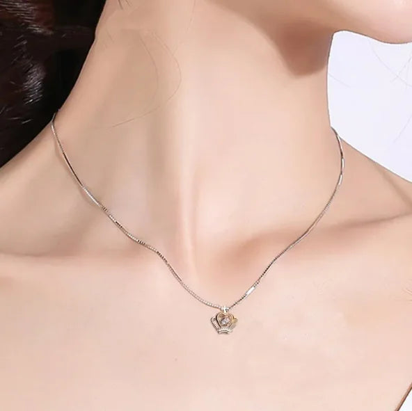 Minimalist Crystal Necklace – Korean Style