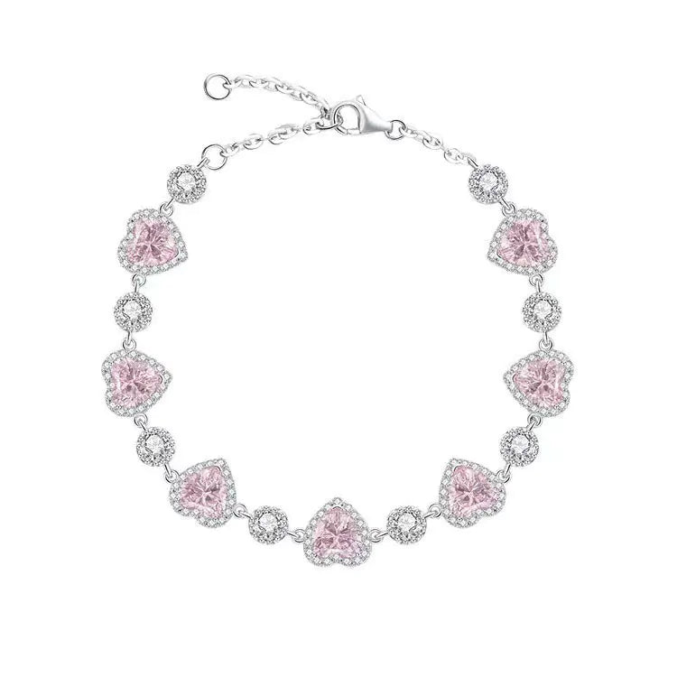 Love Language – Luxurious Sparkling Bracelet with Heart Diamonds