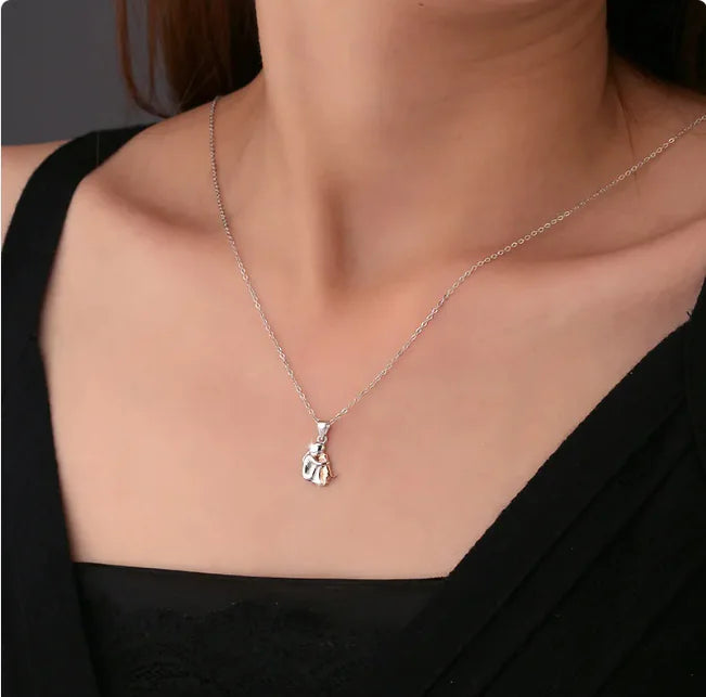925 Silver Necklace with Sparkling Angel Pendant – Everyday Elegance