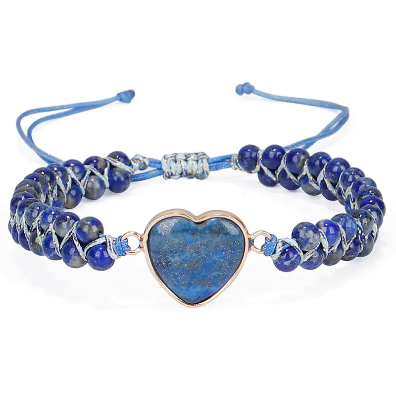 Color Splash – Colorful Gemstone Bracelet with Heart-Shaped Pearl