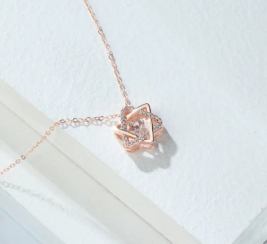 Elegant 925 Silver Star Pendant – Timeless Beauty in Hexagon Shape