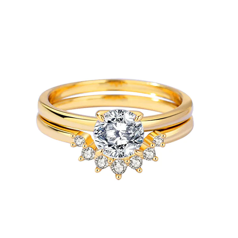Elegant Moissanite Ring in 925 Sterling Silver – Adjustable & Diamond-Like Sparkle