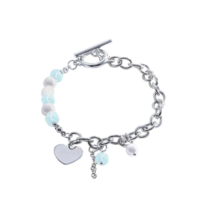 Heart Melody – Romantic Bracelet with Pearls and Love Charms