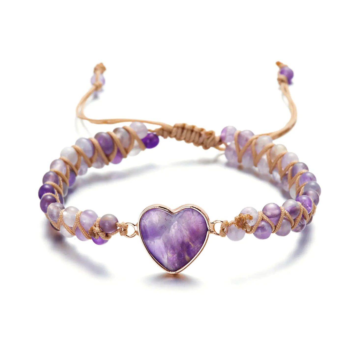 Color Splash – Colorful Gemstone Bracelet with Heart-Shaped Pearl